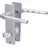 Alpertec Kurzschildgarnitur Florence Aluminium Silber
