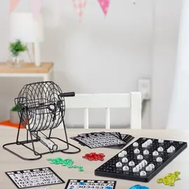 Relaxdays Bingospiel mit Lostrommel