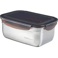 Lock & Lock Edelstahl Vorratsdose silber 18,8 x 13,5 x 7,5 cm 1,1 l