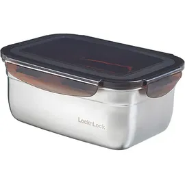 Lock & Lock Edelstahl Vorratsdose silber 18,8 x 13,5 x 7,5 cm 1,1 l