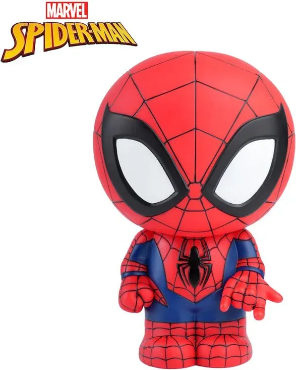 1 Stück Marvel Spider-Man Spardose Offiziell lizenzierte 3D-PVC-Stereofigur Münzbox Sparbüchse Wasserdicht Bruchsicher Sammlerstück Schreibtisch-Organizer Wohnkultur Geschenk