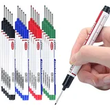 20 Stück Tieflochmarker, Bohrlochmarker, Permanentmarker, Extralange Spitze Loch