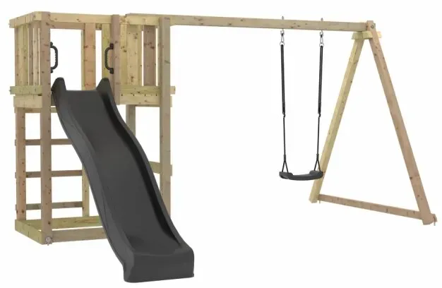 PLUS Spielturm mit Schaukel und Rutsche