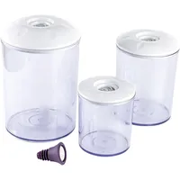 Magic Vac Runde Vakuumbehälter transparent 0,75 l + 1,5 l + 3 l 3-teiliges Set