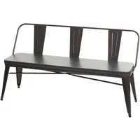 Mendler 3er Sitzbank HWC-H10, Garderobenbank Esszimmerbank, Kunstleder Chesterfield Industrial