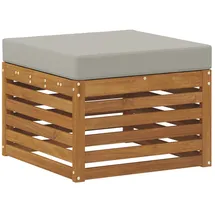 vidaXL Outdoor-Fußhocker Massivholz grau