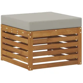 vidaXL Outdoor-Fußhocker Massivholz grau