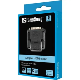 Sandberg Adapter DVI-M - HDMI-F, DVI, HDMI Schwarz