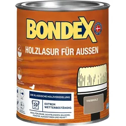 Bondex Holzlasur für Außen, witterungsbeständig, Holzschutz, UV-Schutz, Treibholz, 0,75 l