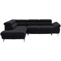 Novel Ecksofa, Dunkelbraun, Leder, Echtleder, Rindleder, Uni, 5-Sitzer, Ottomane links, L-Form, 270x220 cm, Lederauswahl, seitenverkehrt erhältlich, Schlafen auf Sitzhöhe, Hocker erhältlich, Wohnzimmer, Sofas & Couches, Wohnlandschaften, Ecksofas