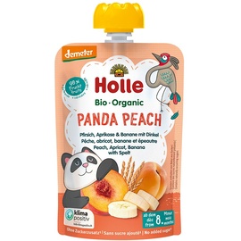 Holle Bio Pouchy Panda Peach 100g - 12er Vorteilspack von Holle
