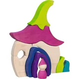 GoKi 58328 - Feenhaus, 10-teilig, Holz Ahorn, Puzzle-Haus, Höhe: 26 cm, goki evolution