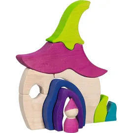 GoKi 58328 - Feenhaus, 10-teilig, Holz Ahorn, Puzzle-Haus, Höhe: 26 cm, goki evolution