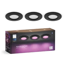 Philips Hue Slim Recessed Spot black 90mm 3er Pack