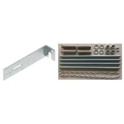 ACO Montageset Befestigung für Betonlichtschacht, Standard, 2 Winkel,gemauerte Wand,Stahl verzinkt
