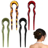 4 Stück French Pin, Haarnadel French Hair Pin, Haarnadeln Groß U Förmige Haarnadel, Langlebige Haaraccessoires, Starker Halt Für Dickes Haar, Modische Haarspangen für Mädchen
