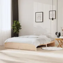 vidaXL Massivholzbett 180 x 200 cm Braun