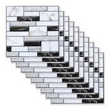 Fliesenaufkleber 10 Stück selbstklebende PVC-Fliesenaufkleber, Peel-Stick, Fliesenaufkleber, abnehmbare Wandfliesen, dekorative Aufkleber, Wandbilder, wasserdichte Tapete