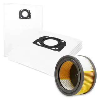 PRIMEBAG Staubsaugerbeutel 10 Beutel 1 Filter für Kärcher WD 5.400, WD 5.600, WD 4.200 kompatibel
