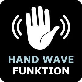 Talos LED Badspiegel ALVITO in matt schwarz 70x43 cm - Spiegel mit Hand Wave Sensor Funktion - feuchtraumgeeignet durch Aluminiumrahmen