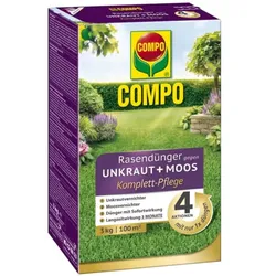 COMPO Rasendünger gegen Unkraut+Moos Komplett-Pflege 3 kg für 100 m2