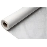 Luftgelegte Tischdeckenrolle 1,20 x 25 m. Versailles weiß dekoriert