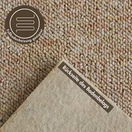 Andiamo Teppichboden ANDIAMO "Carlos, Feinschlinge, Gesamthöhe 6,5 mm, Made in Netherlands", beige, B:200cm L:300cm, Polypropylen, Teppiche, melierte Optik, Breite 200, 400 cm oder 500 cm, strapazierfähig