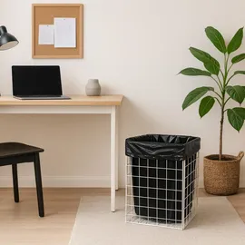 Relaxdays Papierkorb 60 l Weiß