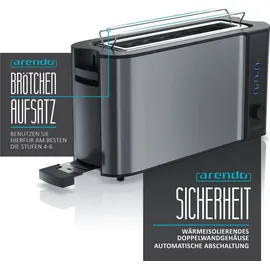 Arendo Frühstücks-Set in grau Wasserkocher / Toaster / Eierkocher