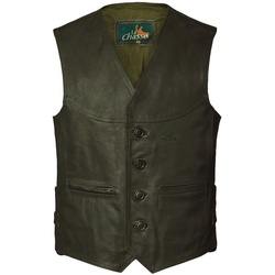 La Chasse® Lederweste Lederweste für Damen und Herren Büffellederweste Jagdweste aus echtem