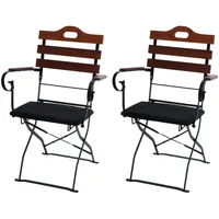 MCW Biergartenstuhl MCW-J40 2er-Set 0 x 0 x 0 cm braun/schwarz
