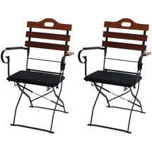 MCW Biergartenstuhl MCW-J40 2er-Set 0 x 0 x 0 cm braun/schwarz