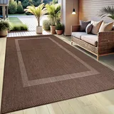 Teppich MY HOME "Venedig Bordüre auch als Läufer erhältlich" Gr. 6, beige (sand), B:200cm H:3mm L:290cm, Kunstfaser, Teppiche, Teppich, In- und Outdoor geeignet, Sisal-Optik, Wetterfest & UV-beständig