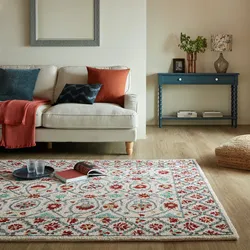 Wollteppich FLAIR RUGS "Iris Traditional", rot, B:120cm H:5mm L:170cm, Wolle, Teppiche, Traditioneller Iris-Wollteppich