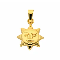 Ketten-Anhänger ADELIA ́S "Damen Goldschmuck 333 Gold Anhänger Sonne", gold, Schmuckanhänger, Damen, Gelbgold 333, 333 Gold Goldschmuck für Damen