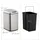 Relaxdays Sensor-Mülleimer 12 l Silber
