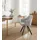 Home4You Polsterstuhl Polyester Hellgrau/Schwarz matt