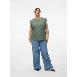 Vero Moda Curve Vmctassa SL FRILL TOP NOOS Cur - Plus Size - XL