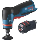 Bosch Professional, Schleifmaschine + Poliermaschine, Bosch GWG 12V-50 S Professional Akku Geradschleifer 12 V 6 mm Brushless + 1x Akku 3,0 Ah - ohne Ladegerät