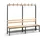 C+P Garderobenbank Basic mit Schuhrost, H1650xB1960xT403mm, Schwarzgrau/Buche