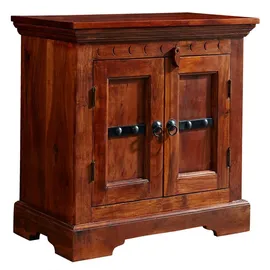 Massivmoebel24 Kommode Akazie 65 x 65 x 36 cm Braun
