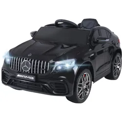 Kinder-Elektroauto Mercedes AMG GLC 63S Coupé, 4x4-Antrieb, Fernbedienung, 140 Watt, LED, EVA-Reifen (Schwarz)