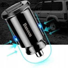 Baseus Autoladegerät 2x USB 3,1 A Schwarz