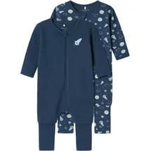 NAME IT Dark Space Schlafanzug 2 Einheiten Dark Denim 12 Monate