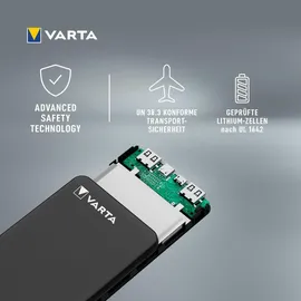 Varta Power Bank 10000 mAh, Power on Demand, 1x USB A und 2x USB C
