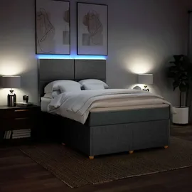 vidaXL Boxspringbett 140 x 200 cm Hellgrau