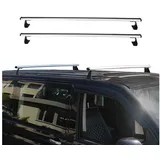 Omtec OMAC Heavy Duty Dachträger Querträger kompatibel mit FIAT Doblo II 2010-2021 – 2 Stangen – Aluminium Silber
