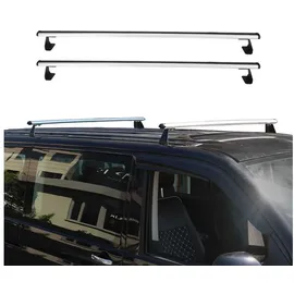 Omtec OMAC Heavy Duty Dachträger Querträger kompatibel mit FIAT Doblo II 2010-2021 – 2 Stangen – Aluminium Silber