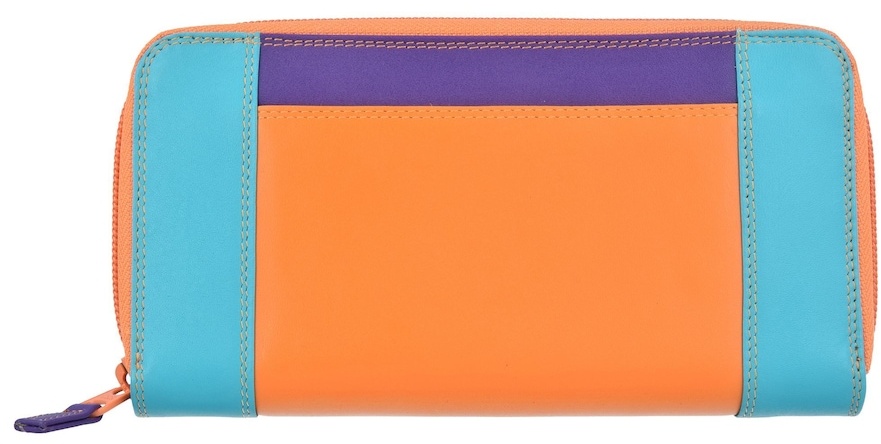 Mywalit Zip Around Purse Geldbörse II Leder 19 cm Portemonnaies Orange Damen