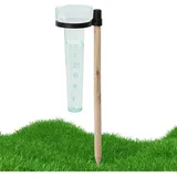 SNQ - Regenmesser, 1 Stück Kunststoff-Regenmesser mit Ständer zum Messen von Niederschlägen für Garten, Außenbereich, Hof